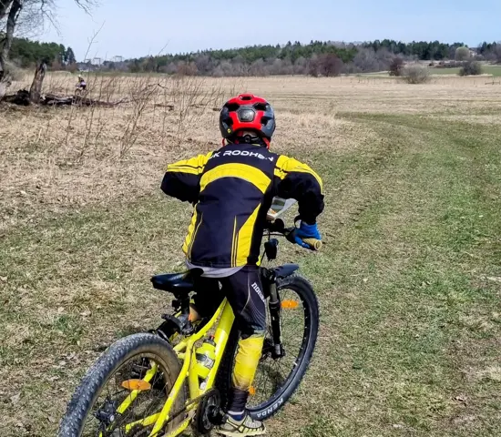 Starten har gått på mountainbikeorientering i Hågadalen