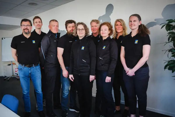 Förbundsstyrelsen: fr.v. Anders Sahlén, Erik Blomgren, Lars Gerhardsson, Patrik Lilleeng, Anna Ljungqvist, Mats Rosander, Ulrika Granfors, Linda Take och Martina Sundberg.