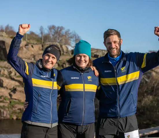 Vinnarlaget IKHP med Hanna Palm, Viktoria Tingström och Christian Tingström.