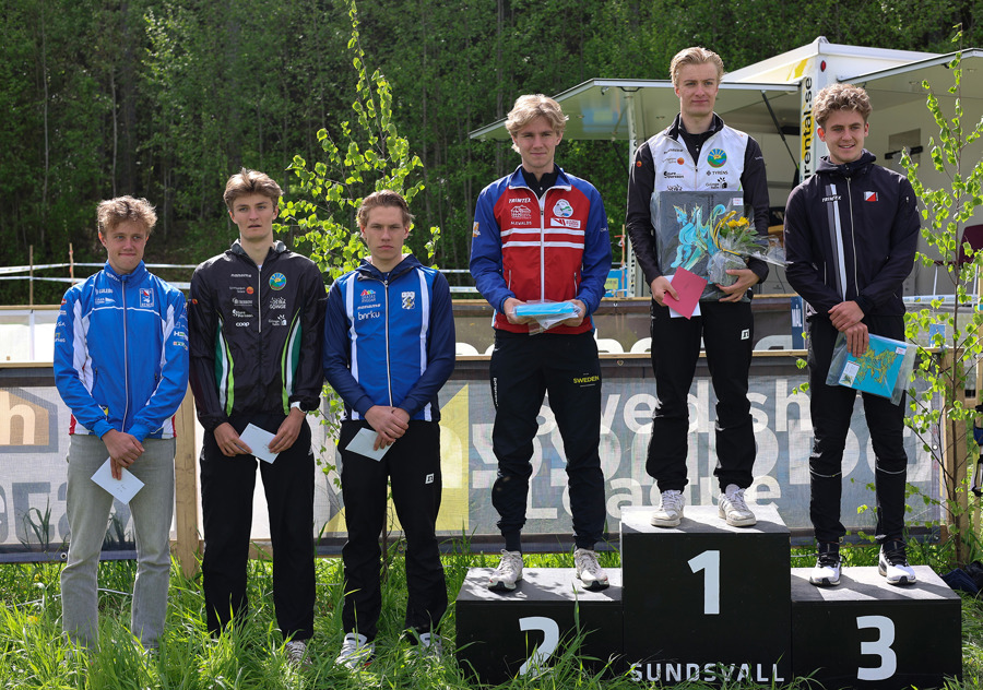 Topp sex i H20 E. Från vänster: Tim Lundberg, Svante Selin, Odin Ek, Hannes Mogensen, Wilmer Selin och Ludwig Rosén. Bild: Marcus Uddman.