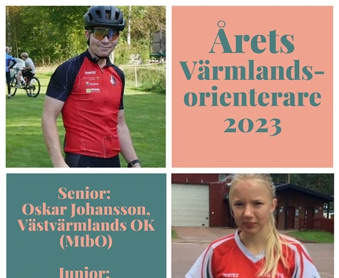 Oskar Johansson och Julia Forsgren, årets värmlandsorienterare 2023
